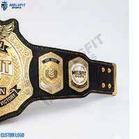 Ceinture de Champion Sportive Melsfit de Haute Qualité, Personnalisable, Réglable, Écologique, Respirante, Taille Haute, Unisexe, en Coton