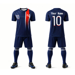 Black Geometric Sublimated Soccer Jersey Set Short Sleeve Moisture Wicking <b>Athletic</b> Uniform Football Kit Men's Adult All Seasons - Product Image 1