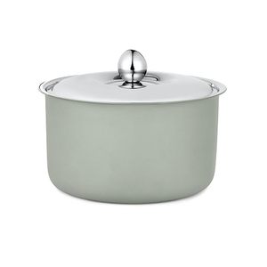 Casserole ronde en acier inoxydable avec couvercle, design minimaliste, lavage à la main uniquement - Product Image 5