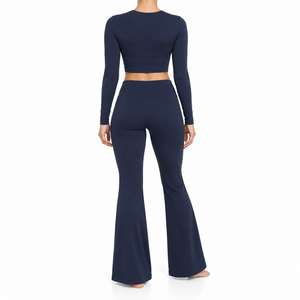 Conjunto Deportivo de Sujetador y Pantalones Cortos para Mujer, Ropa Deportiva Elástica de Dos Piezas, para Gimnasio, Entrenamiento, Pilates, Proveedor Mayorista de Ropa Deportiva de Verano - Product Image 2