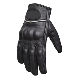 Guantes de Motociclismo de Cuero Genuino Unisex, Diseño Nuevo, Protección Completa para los Dedos, Cierre de Velcro a Prueba de Viento, para Uso en Invierno - Product Image 4