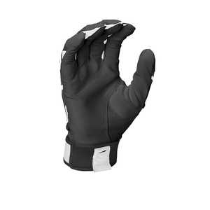 Full Finger Baseball Gloves Leather Black <b>White</b> Non-Slip Hook Loop Closure Adults Right Handed Pitcher Batting All Seasons - Product Image 2