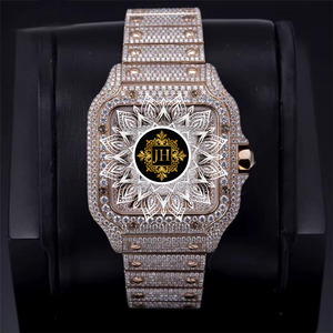 Pass Doiamond Tester Moissanite Diamond Watch for Men Luxury Iced Out <b>Wristwatch</b> with Durable Construction Available For Sale - Product Image 1