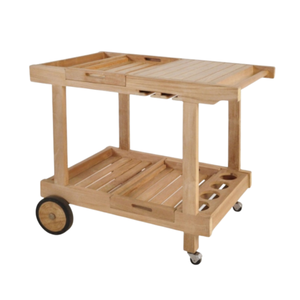 Carrito para entrega de comida hecho de madera de teca ecológica con un estilo simple y moderno, resistente a la intemperie. - Product Image 6