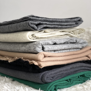 Bufanda de invierno de hilo de Cachemira sostenible 100% personalizable, chal largo cálido, Pashmina de Color sólido puro, nuevos chales tradicionales étnicos - Product Image 1