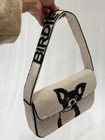 Sac à bandoulière motif chien indien, entièrement fait main, perlé, de luxe, sac de soirée artisanal, grande capacité, durable