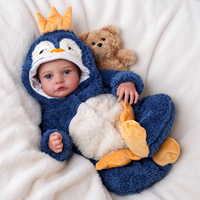 Poupée réaliste pour bébé de 20 pouces Babeside, modèle Loyd garçon, tenue pingouin bleu, corps en vinyle souple, vente au détail, fourniture OEM