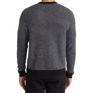 Suéter de Punto con Cuello Redondo para Hombre, Patrón Geométrico, Corte Regular, Ropa Casual de Otoño, Ligero, Moderno, Suave y Cálido - Product Image 6