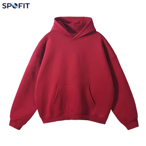 Free Samples Embroidered 100% Cotton Regular Sleeve <b>Zip</b>-<b>Up</b> Lined Fleece 300g Men's <b>Cropped</b> Pullover <b>Hoodie</b> High Quality - Product Image 4