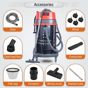 เครื่องดูดฝุ่นอุตสาหกรรมแบบเปียกและแห้ง HYDROPLUS INTERNATIONAL HYDROVC80 80 ลิตร 3600 วัตต์ แรงดูดสูง 200 เมตร/บาร์ ผลิตจากสแตนเลส - Product Image 4