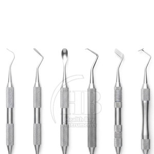 Curetas Quirúrgicas Dentales Manuales de Precisión, con Empuñadura Ergonómica, Reutilizables, de Acero Inoxidable, Instrumentos para Tratamiento Periodontal - Product Image 6