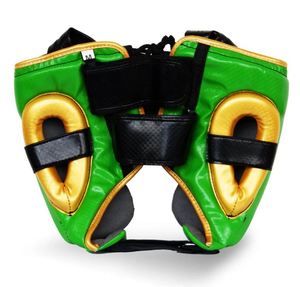 Casque de boxe de haute qualité, sur mesure, en cuir de vachette véritable, idéal pour l'entraînement de kickboxing, muay thai, MMA et gym. - Product Image 4