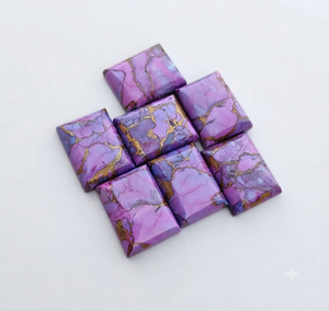 Turquesa Cobre Púrpura en Forma Rectangular, Cabujón, Gema Suelta para la Fabricación de Joyas - Product Image 2