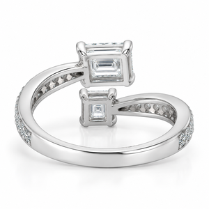 Anillo de Compromiso de Plata de Ley 925 con Moissanita VVS1 para Mujer, Joyería de Diamantes Ajustable - Product Image 4