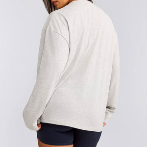 Camiseta Holgada y Transpirable de Manga Larga para Mujer, Personalizable, con Puños Acanalados, Material de Jersey de Algodón, Ropa Deportiva - Product Image 2