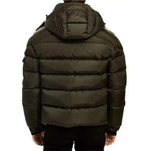 WholeSale Top Quality Custom Winter Puffer <b>Jacket</b> Men <b>Duck</b> <b>Down</b> Bubble Fur Collar Waist Padding Men <b>Jackets</b> OEM Service - Product Image 1