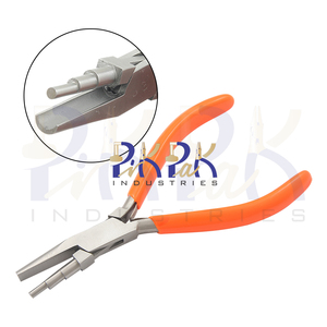 Pince à bec de chaîne 3-en-1 avec embouts de 2mm/3mm/5mm, longueur 140mm, poignée à ressort en PVC, pour sertissage de circlips, pêche, fabrication de bijoux et loisirs créatifs - Product Image 1