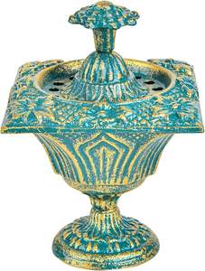 ที่วางธูปทองเหลืองพร้อมฐานตกแต่งสำหรับพิธีกรรมและการทำสมาธิ - Product Image 2