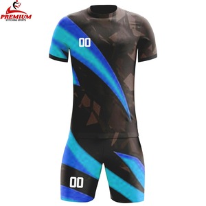 Tenue de football d'été respirante personnalisée, short de sport 100% polyester, antibactérien, séchage rapide, anti-UV, logo personnalisé - Product Image 3