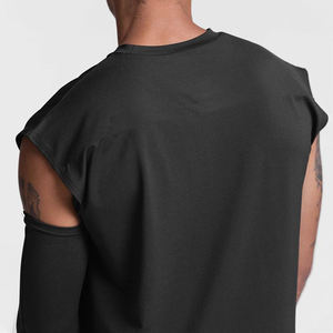 Nueva Camiseta Deportiva sin Mangas para Hombre, Talla Grande, de Algodón de Alta Calidad, para Gimnasio, Entrenamiento y Fitness - Product Image 3