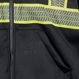 Sweat à capuche de sécurité réfléchissant haute visibilité en polaire, personnalisé, unisexe, imperméable, pour le travail et la construction - Product Image 6