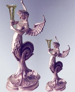 Elegante Candelabro de Latón con Forma de Sirena, Decoración Duradera para el Hogar - Product Image 2