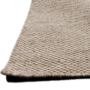 Tapis en laine tissé à la main, tissage plat géométrique, tapis de zone aux tons naturels, revêtement de sol artisanal indien - Product Image 5