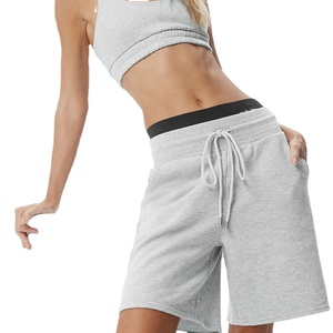 Pantalones cortos de chándal de alta calidad personalizados, pantalones cortos de lana de algodón para mujer 2026 - Product Image 1