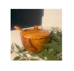 Wholesale Supplier Wood Sugar Pot Premium Wooden Condiments Storage Container Sugar Pot Modern Design - Product Image 1