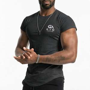 Camisetas Personalizadas con Serigrafía GYM ACTIVE para Hombre, Estilo Urbano, 95% Algodón, 5% Elastano, 180g, Dobladillo Curvo, Corte Ajustado - Product Image 4