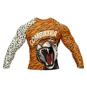 เสื้อรัดกล้ามเนื้อแขนสั้นสำหรับฝึกซ้อมบราซิลเลียนยิวยิตสู แบรนด์ Kingz สีดำ สำหรับผู้ชายและผู้หญิง ระดับมืออาชีพ - Product Image 1