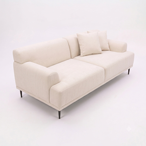 Wide 220 x <b>Deep</b> 85 cm Wood Couch Foam Fabric Two Seat Vietnam Minimalism Home Natural Wood Couch Sofa - Product Image 4