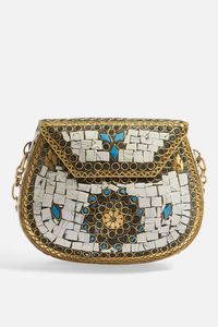 Bolso de Hombro con Diseño Floral de Mosaico Kundan, Bolso Cruzado Hecho a Mano para Mujer, Bolso de Noche Vintage de Lujo - Product Image 5
