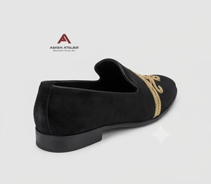 Premium Quality Embroidered Velvet <b>Shoes</b> For <b>Men</b> Light Weight Anti-Slippery Flat Sole Jutti - Product Image 4