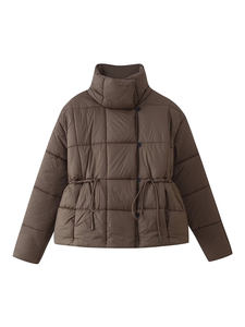 Chaqueta Acolchada de Mujer, Nueva Moda de Invierno, con Cordones, Manga Larga, Cálida, con Botones, Transpirable - Product Image 1