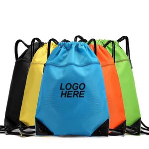 Mochila con Cordón de Algodón con Logotipo Personalizado, Bolsa Deportiva Impermeable Informal para Gimnasio, Bolsa con Cierre y Bolsillo con Cremallera, Bolsa Promocional con Cordón - Product Image 1