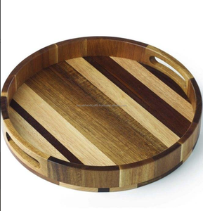 ถาดเสิร์ฟไม้ทรงสี่เหลี่ยมผืนผ้าจากไม้กระถินณรงค์ ถาดไม้ขนาดเล็กเป็นมิตรกับสิ่งแวดล้อมสำหรับอาหาร ชา กาแฟ - Product Image 4