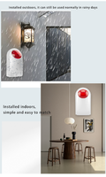 Smartrol 110dB Nirkabel Portabel ABS Tuya App Kontrol Sensor Gerak PIR Suara Lampu Alarm Keamanan Anti Maling Sistem Siren Kit