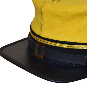 New Designer 100% Wool <b>Fabric</b> Lined Hand American Civil Reproduction Blue & <b>Grey</b> Kepi Hats - Product Image 4
