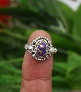 Purple <b>Turquoise</b> Gemstone <b>Ring</b> Women Handmade Bohemian Style Jewelry 925 Sterling Silver Elegant Solid Silver Statement <b>Ring</b> - Product Image 5