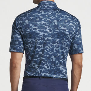 T-shirt personnalisé confortable en coton et élasthanne pour le golf, le tennis, l'équitation, sans couture, à manches courtes, pour homme, séchage rapide, imprimé avec logo personnalisé - Product Image 3