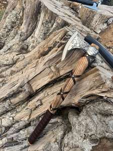 Thewizcrafts LOWDOWN Tomahawks industriels portables pliables, manche en bois, lame en acier à haute teneur en carbone, tranchant de 106 mm, 380 mm pour le camping - Product Image 5