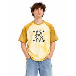 <b>Mens</b> Tie Dye <b>Raglan</b> <b>T</b> <b>Shirt</b> 100% Cotton Crew Neck Short Sleeve Front Graphic Prints Casual Streetwear Custom Wholesale Suppliers - Product Image 1