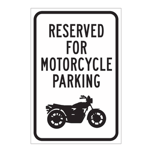 Panneau de signalisation pour moto Brady Reserved, durable et haute visibilité, pour usage intérieur/extérieur - Product Image 3