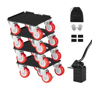 Carrello per Mobili Resistente con Capacità di Carico di 1570 kg, 5 Ruote Girevoli a 360 Gradi, Pannello in Acciaio al Carbonio per Spostamento Mobili - Product Image 1