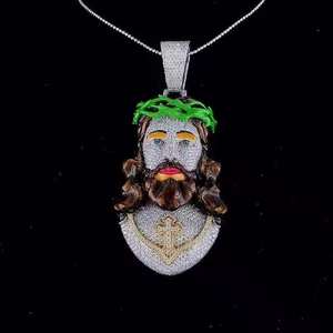 Nouveauté 2026 : Breloques Hip Hop modernes en Moissanite VVS1 taille brillant rond, serties clos, plaquées argent, style Ice Out, pour la mode masculine - Product Image 2