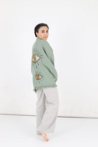 เสื้อคลุมปักลายสไตล์ญี่ปุ่นฮาราจูกุ  แบบสั่งทำได้  ไซส์ใหญ่  ชุดซามูไร  เสื้อผ้าเอเชีย  เสื้อคลุมคาร์ดิแกน  เสื้อแจ็คเก็ตผู้หญิง - Product Image 4