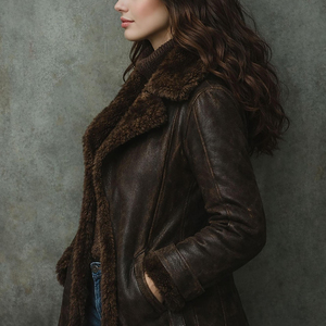 Veste d'extérieur en cuir pour femme, en cuir naturel, conçue pour un style de vie décontracté - Product Image 5