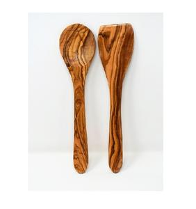 Nouveaux ustensiles de cuisine en bois : ensemble de cuillères et spatules antiadhésives en bois de teck - Product Image 1