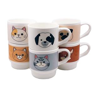 แก้วกาแฟเซรามิคลายการ์ตูนรูปแมวน่ารักสีขาวขนาด 12 ออนซ์ ยี่ห้อ Hulian เหมาะสำหรับเป็นของแจก - Product Image 2